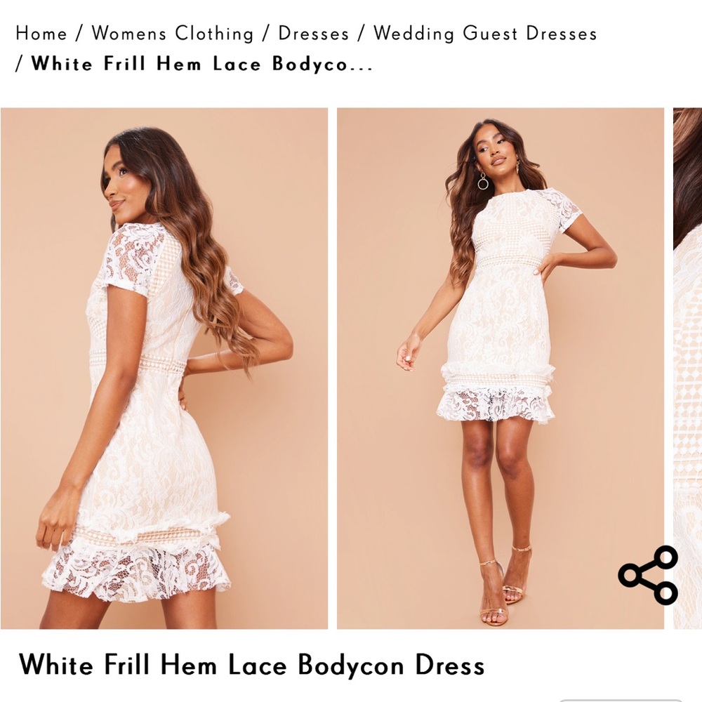 Pretty little thing white lace dress